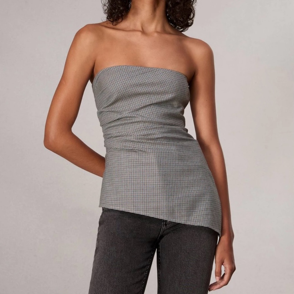 Rag & Bone Blue Plaid Genevieve Top